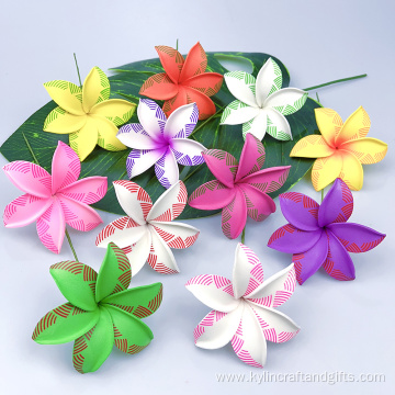 New Design Hand-made Foam Plumeria Hair Pick